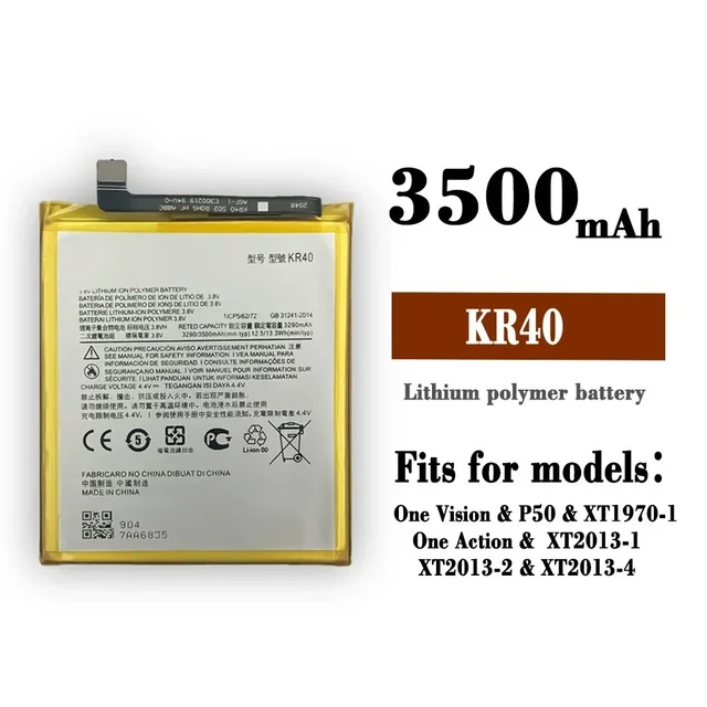 Motorola KR40 Battery For Motorola Moto One Vision / Moto One Action P50 XT1970