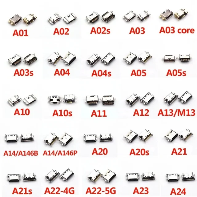Samsung For Samsung A01 A02s A03s A03 A04 A05 A05s A10s A11 A12 A21s A20s Charging Port USB Connector On Sub Board