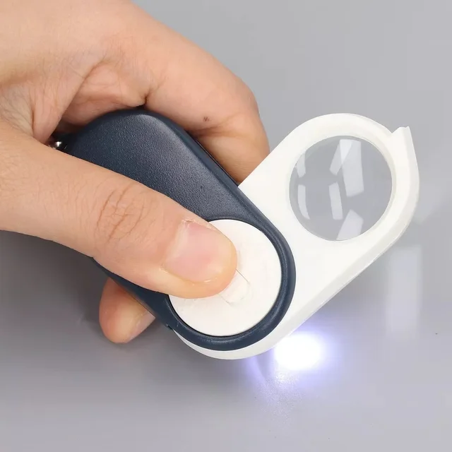 isparehub Mini Pocket Magnify Glass 10X Magnifying W / Light Mini Illuminated