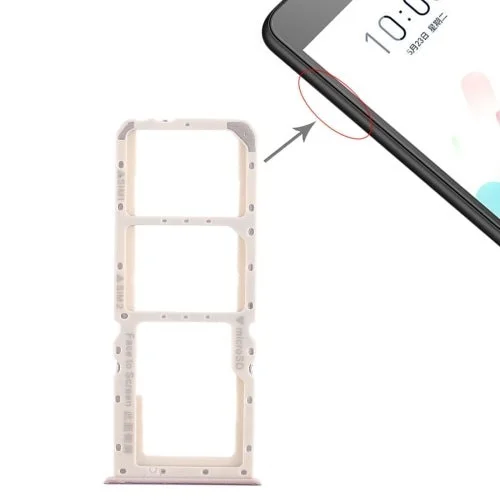 Oppo For OPPO F17 SIM Card Tray + SIM Card Tray + Micro SD Card Tray (Silver)