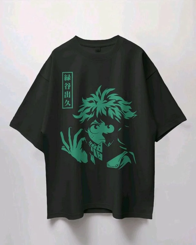 New Men's Pure Cotton Luxury Fabric Anime T Shirt 