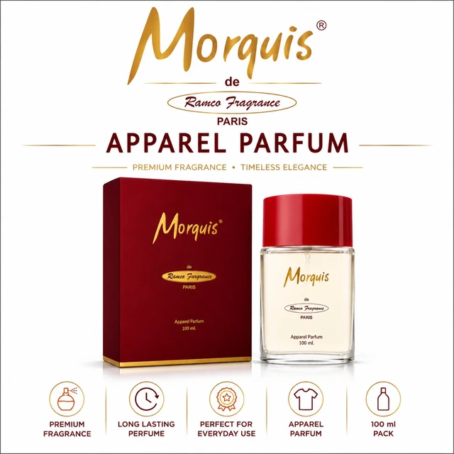 Morquis de Ramco Fragrance Paris Apparel Parfum 100 ml – Premium Fragrance, Long-Lasting Perfume for Everyday Use
