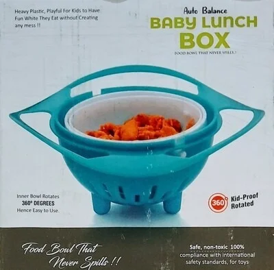 Auto Balance Baby Lunch Box, Magic Baby Bowl that never spills Gyro Bowl