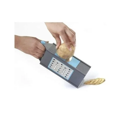 4 in 1 Slicer and Grater with Stainless Steel blades(Thin Grater/Thick Grater/Thin Slicer/Boiled Crusher) 1Piece