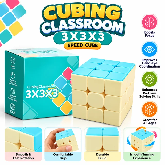 MOYU Cubing Classroom 3×3×3 Speed Cube, Smooth Turning Puzzle Cube with Comfortable Grip, Durable Design for Kids, Teens & Adults, Brain Teaser & Skill-Building Toy