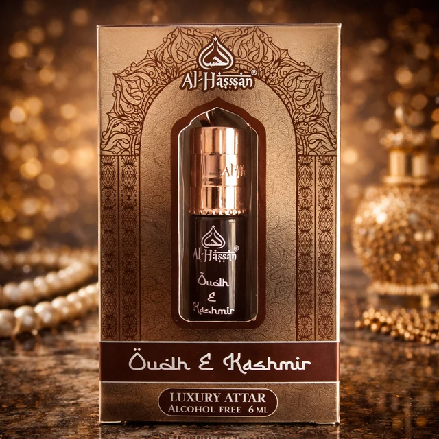 AL-Hassan Oudh & Kashmir Luxury Attar 6ml (Alcohol Free)