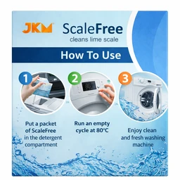 JKM Scaleout Cleans lime scale Washing Machine & Dishwasher Powder | Removes Limescale | Improves Performance & Saves Power | Suitable for Front & Top Load Machines