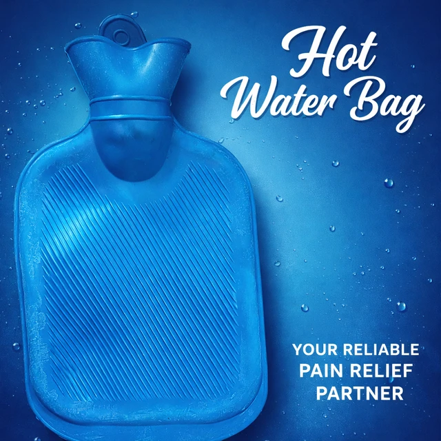 Hot Water Bag for Pain Relief 500 ml (Random colours)| Leak-Proof Rubber Heat Bag | Multipurpose Heating Pad for Back Pain, Cramps & Muscle Relief | Durable & Reusable Hot Water Bottle