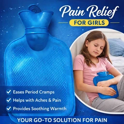 Hot Water Bag for Pain Relief 500 ml (Random colours)| Leak-Proof Rubber Heat Bag | Multipurpose Heating Pad for Back Pain, Cramps & Muscle Relief | Durable & Reusable Hot Water Bottle