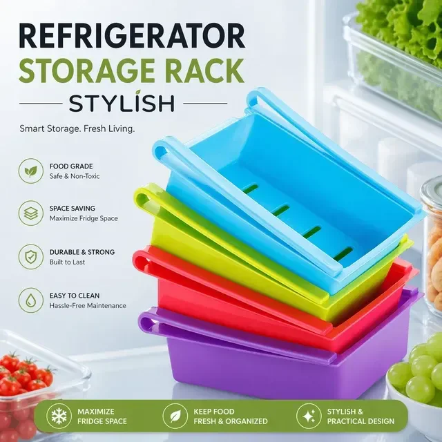 Refrigerator Storage Rack PIECE-1 ( RANDOM COLOURS)