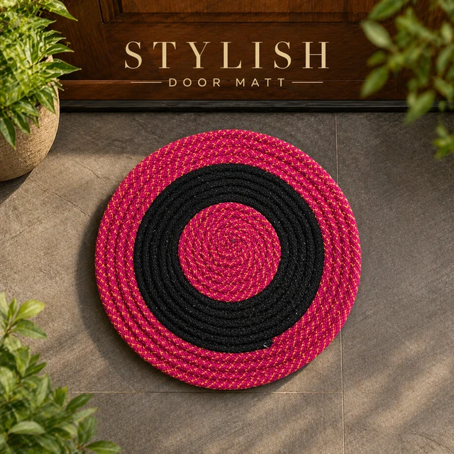 Colourful Home Decors Door Mat For Home/Office (40cm) - Random Colours
