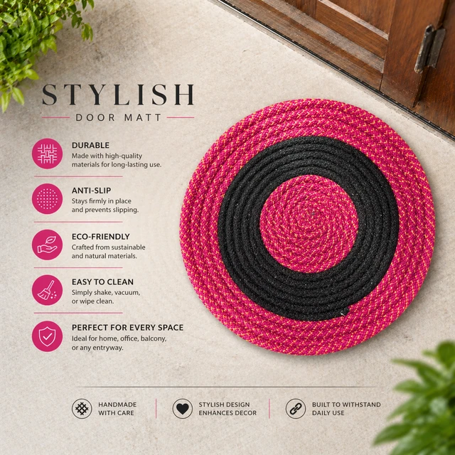 Colourful Home Decors Door Mat For Home/Office (40cm) - Random Colours