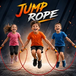 Adjustable Jump Rope with Foam Handles & Counter (KY-319) – Anti-Slip Grip, Tangle-Free Speed Skipping Rope for Kids & Adults Fitness Workout - Assorted Colour