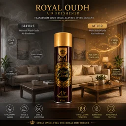 LA Royal Oudh Air Freshener Spray | Premium Long Lasting Room Freshener | Strong Oud Fragrance | Home, Office & Car Use | 470 ml