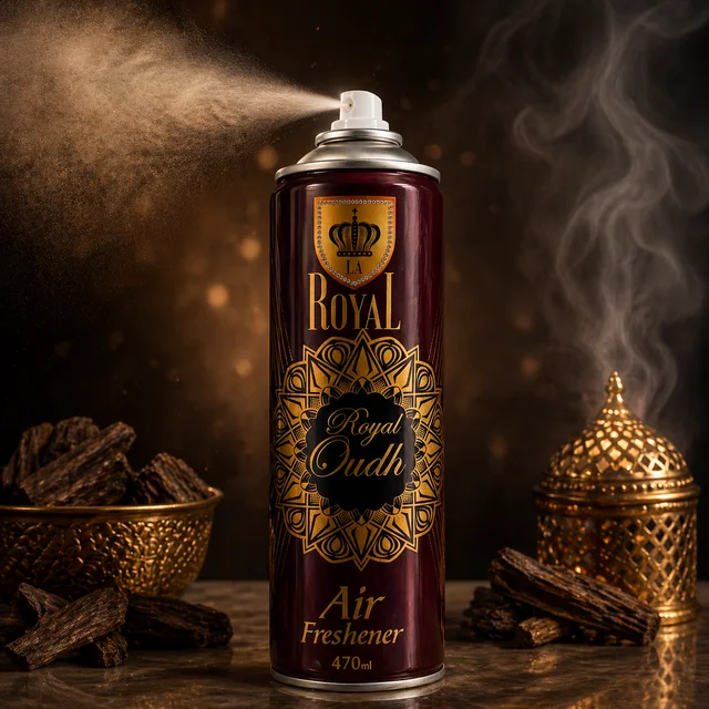 LA Royal Oudh Air Freshener Spray | Premium Long Lasting Room Freshener | Strong Oud Fragrance | Home, Office & Car Use | 470 ml