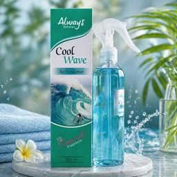 Always Perfume Cool Wave Air Freshener | Natural Fragrance Spray | Long-Lasting Freshness | Ideal for Home, Office & Car | 250 ml