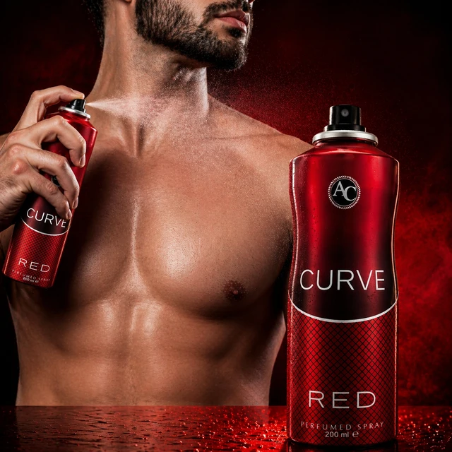AC Curve Red Perfumed Spray for Men & Women | Long Lasting Fragrance | Body Spray Deodorant | 200 ml