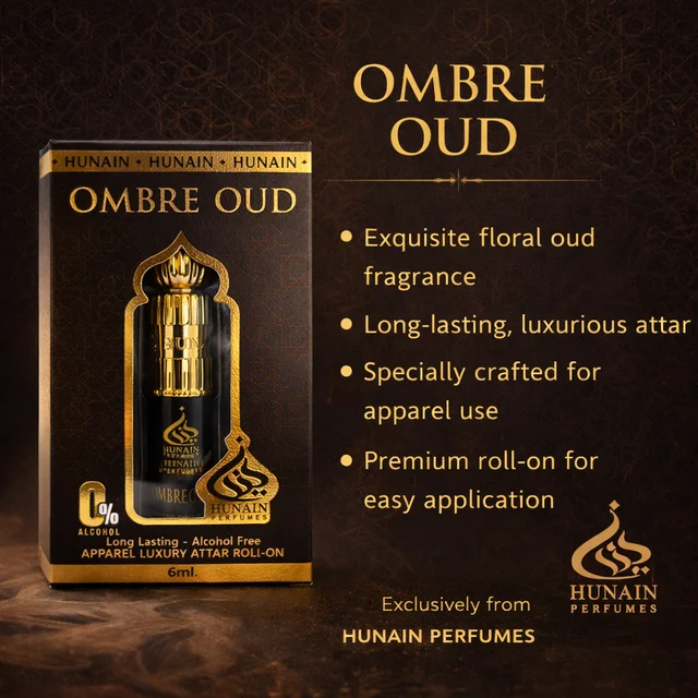 HUNAIN Ombre Oud Attar Roll-On 6ml
