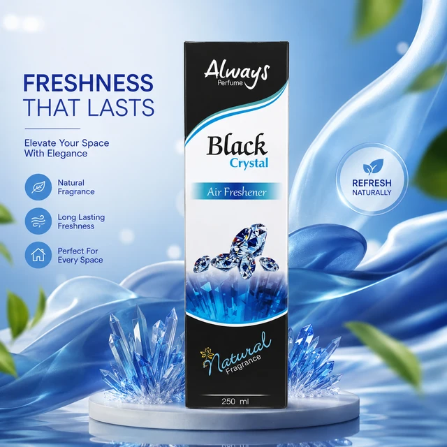 Always Black Crystal Air Freshener Spray Natural Fragrance 250 ml