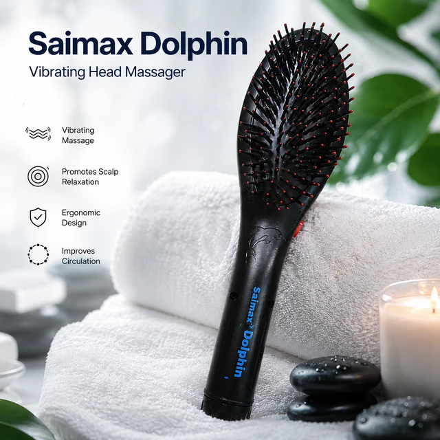 Vibraplus Scalp Massaging comb, 2 in 1 Massaging Combo, 2 level Massaging Hair comb- Pack of 1