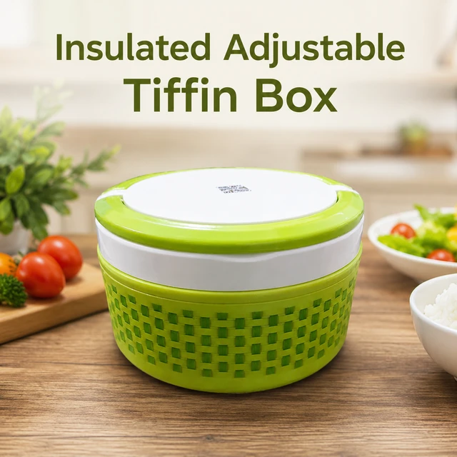 Sky Enjoy Insulated Adjustable Tiffin - 1 Piece - Random Colour