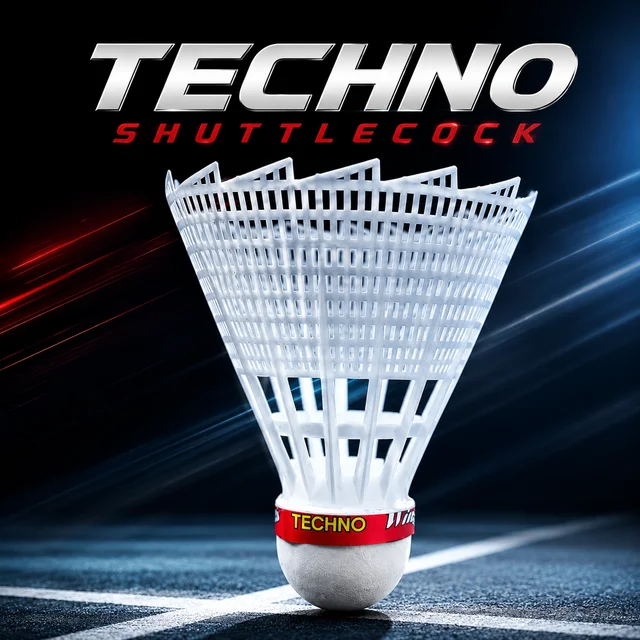 TECHNO Badminton Shuttlecock for Indoor & Outdoor Play | Durable Training Shuttle Cock | Stable Flight & High-Speed Performance | Lightweight Practice Birdies for Beginners & Professionals