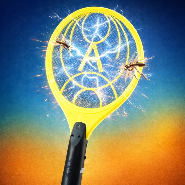 AKARI® Plus Electric Mosquito Racket Bat AK-301 | Rechargeable Bug Zapper | High Power Triplex Net | 2-Pin Charging Plug | Indoor & Outdoor Use | Random Color