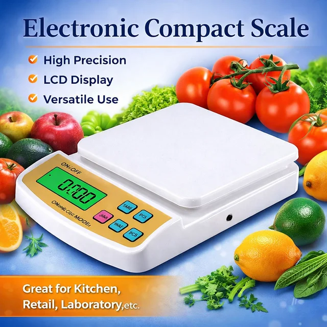 Electronic Compact Digital Kitchen Scale SF-400A | High Precision Kitchen & Multi-Purpose Scale with LCD Display, Tare Function & Counting Mode