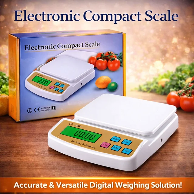 Electronic Compact Digital Kitchen Scale SF-400A | High Precision Kitchen & Multi-Purpose Scale with LCD Display, Tare Function & Counting Mode