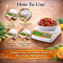 Electronic Compact Digital Kitchen Scale SF-400A | High Precision Kitchen & Multi-Purpose Scale with LCD Display, Tare Function & Counting Mode