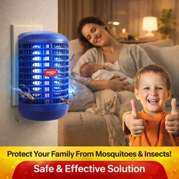Missile Gold Electronic Mosquito Killer Lamp | Plug-in Insect Killer Machine with Night Lamp | No Chemical, No Smoke, Safe for Kids | Energy Efficient Indoor Bug Zapper
