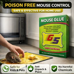 Mouse Glue Trap Strong Adhesive Rat & Mouse Catcher | Rat Pad | Poison Free & Odourless | Safe for Home, Kitchen & Storage | Reusable Sticky Trap Board for Rodent Control Pack of 1