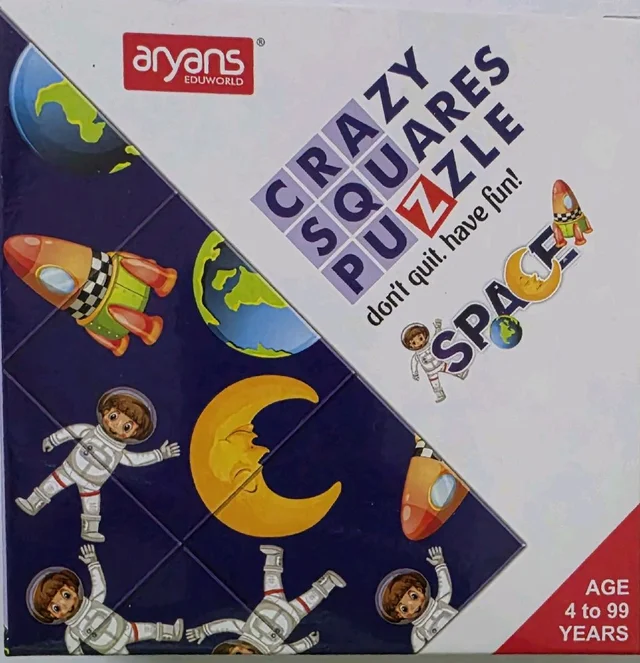 Aryans Eduworld Crazy Squares Puzzle Space Game for Kids & Adults | Brain Teaser IQ Puzzle Board Game | Educational Learning Toy for Boys & Girls Age 4+ | Fun Family Puzzle Game