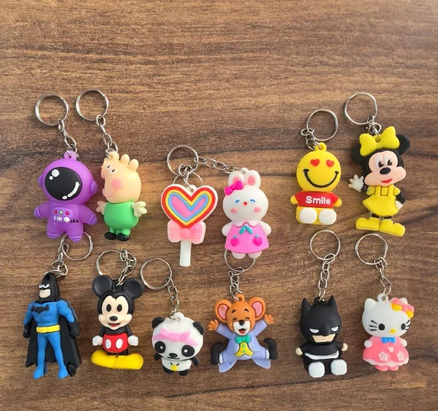 Random Cartoon Character Keychain Random Colour