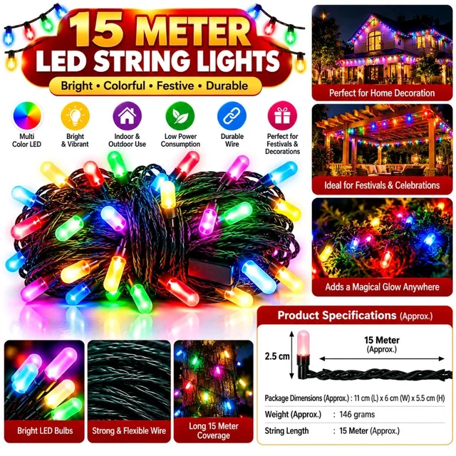 MKC-126 Led Decorative Lighting 15 Meter Long Approx