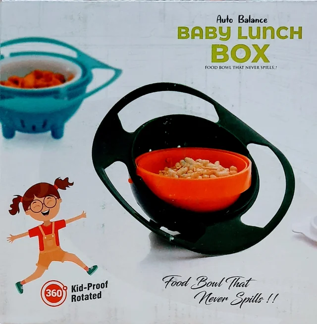 Auto Balance Baby Lunch Box, Magic Baby Bowl that never spills Gyro Bowl