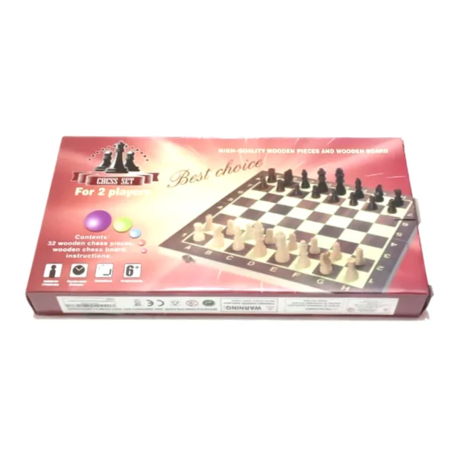 Best Choice Chess Set For 2 Players High - Quality Wooden Pieces And Wooden Board - 0.34