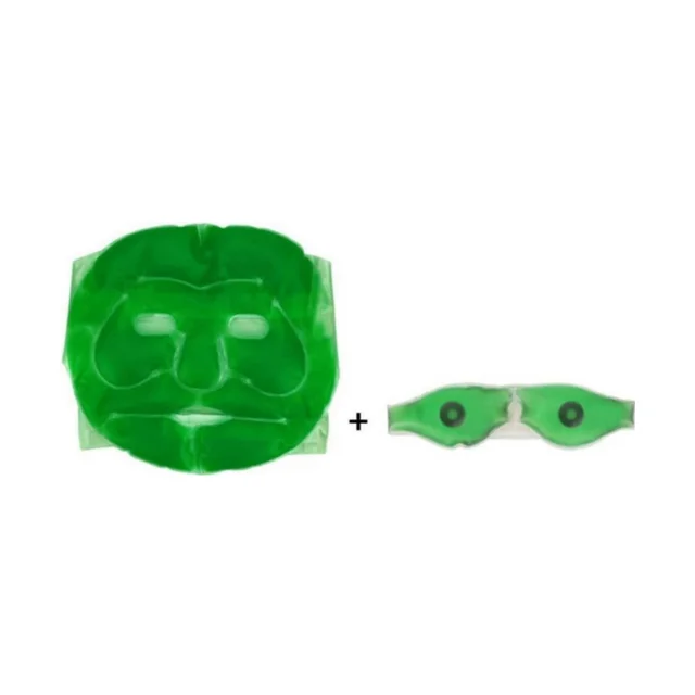 Combo Magic Aloevera based Eye Care Face Mask/ Ice Cool Eye Mask for Men/Women/ Boys/ Girls - (Green) - 0