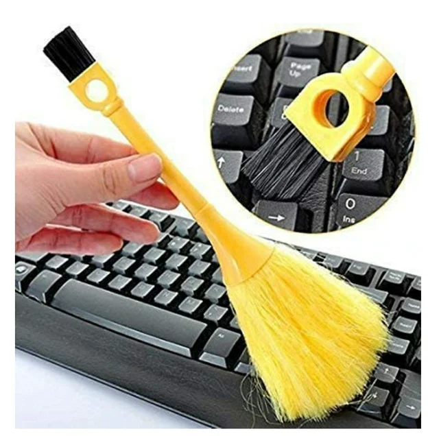 Computer Notebook Laptop Keyboard Dust Cleaning 2 Sided Microfiber and Brush, Multipurpose brush for kitchen, Vehicle corners cleaning