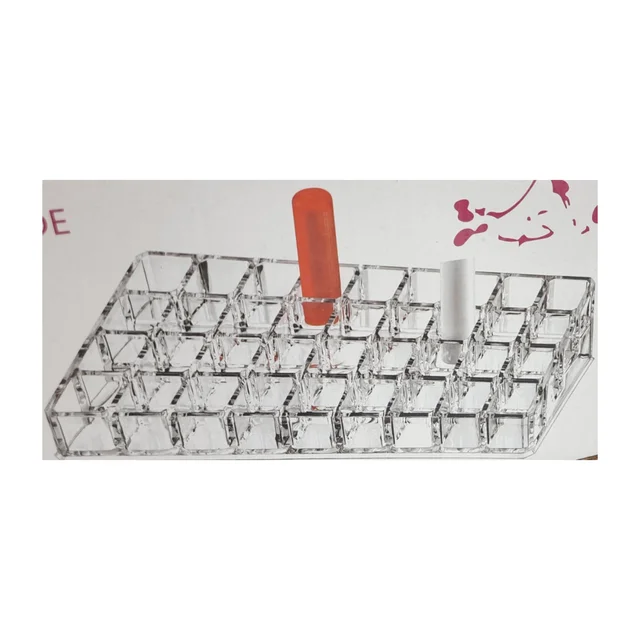 Cosmetic Lipstick Lip Gloss Nail Polish/Accessories Organizer 32 Grid Squares Holder Stand
