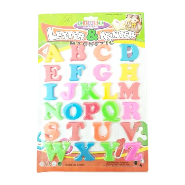 First Classroom Magnetic Alphabet For Educating Kids In Fun - Educational Alphabet (26pcs) For Above 3 years Old Kids (Capital Letters) - Multi Colour