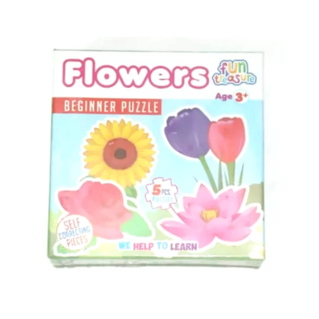 Fun Treasure Beginner Puzzle - Flowers For Age 3+ - 0