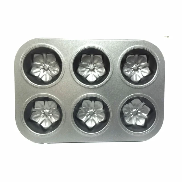 Non Stick Cup Cake/Muffin Mould - Big Size - 6 Piece Mould - 0.2