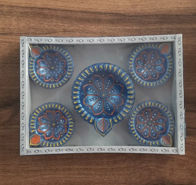 Soul Handicrafted Diyas Pack Of 5
