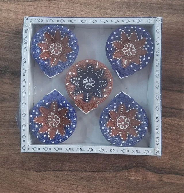 Soul Handicrafted Diyas Pack Of 5