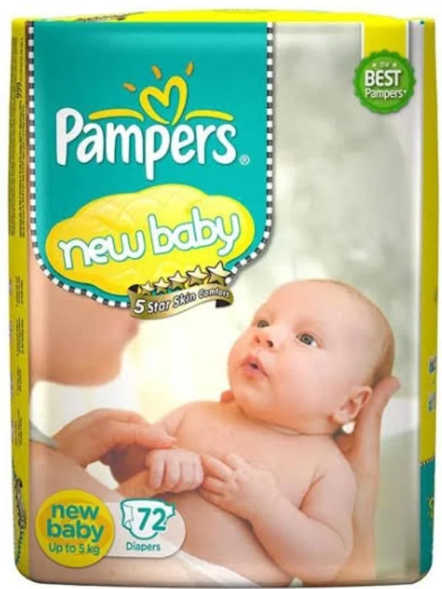 Pampers New Baby (Up to 5 kg) 72 Diapers - 0