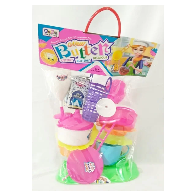 Pogo Toys New Butter Colourful Kitchen Toys For Your Smart Kids - Pack Contains 15 Pieces - 0