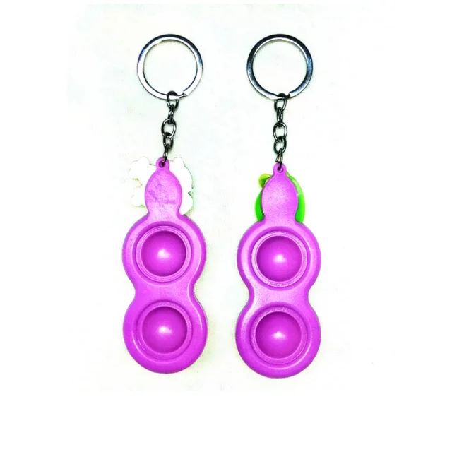 Pop it, Fidget Toys,Rainbow, Push Bubble Sensory Great Fidget Toy,Game,keychain set of 2 - 40