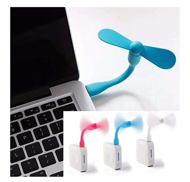 Portable Flexible USB Fan for Laptops, PC & Power Banks-set of 2 - 0.33