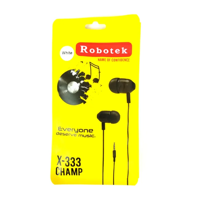Robotek X-333 Champ Mobile Earphone - White - 0